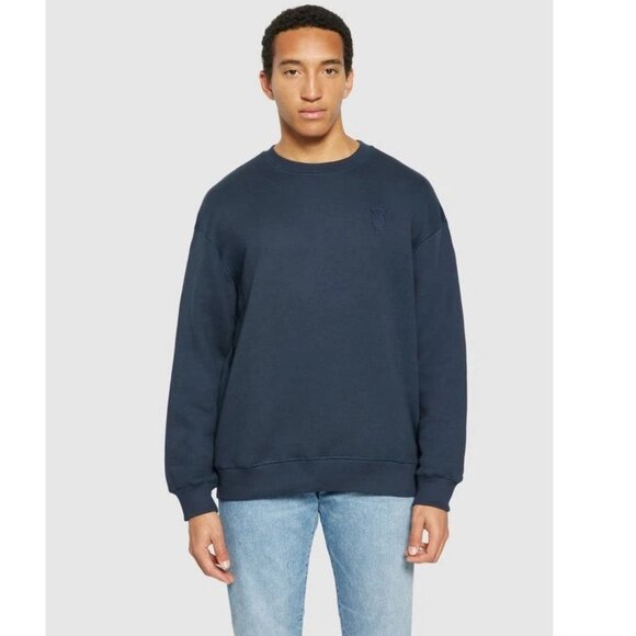 New KNOWLEDGE COTTON APPAREL Straight Fit Sweat With Embroidery At Chest Size L - Picture 6 of 9